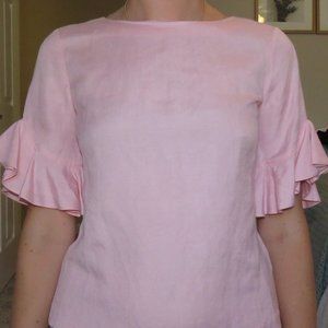 Club Monaco Ruffle Sleeve Top